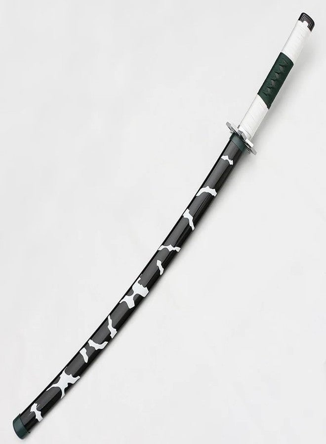 EXCELCHOICE Demon Slayer Shinazugawa Sanemi Katana Wooden Sword/Katana Toy Life Size Nichirin 104CM Bamboo Wood Sanemi Katana Toy Wind Hashira 2025 (with Single Layer Stand) Anime Cosplay Replica - Image 3